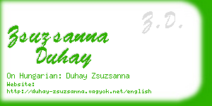 zsuzsanna duhay business card